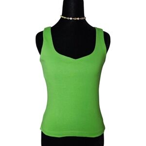 Vintage 90s Y2K Lime Green Tank Top - Size PP
